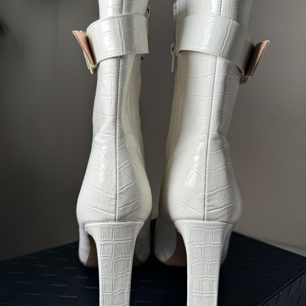 White Eggshell Heels - image 3